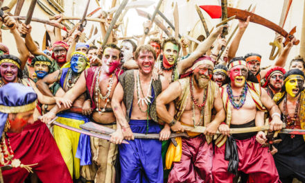 Firande med slaget mellan ”Moros y Cristianos” i Pollensa